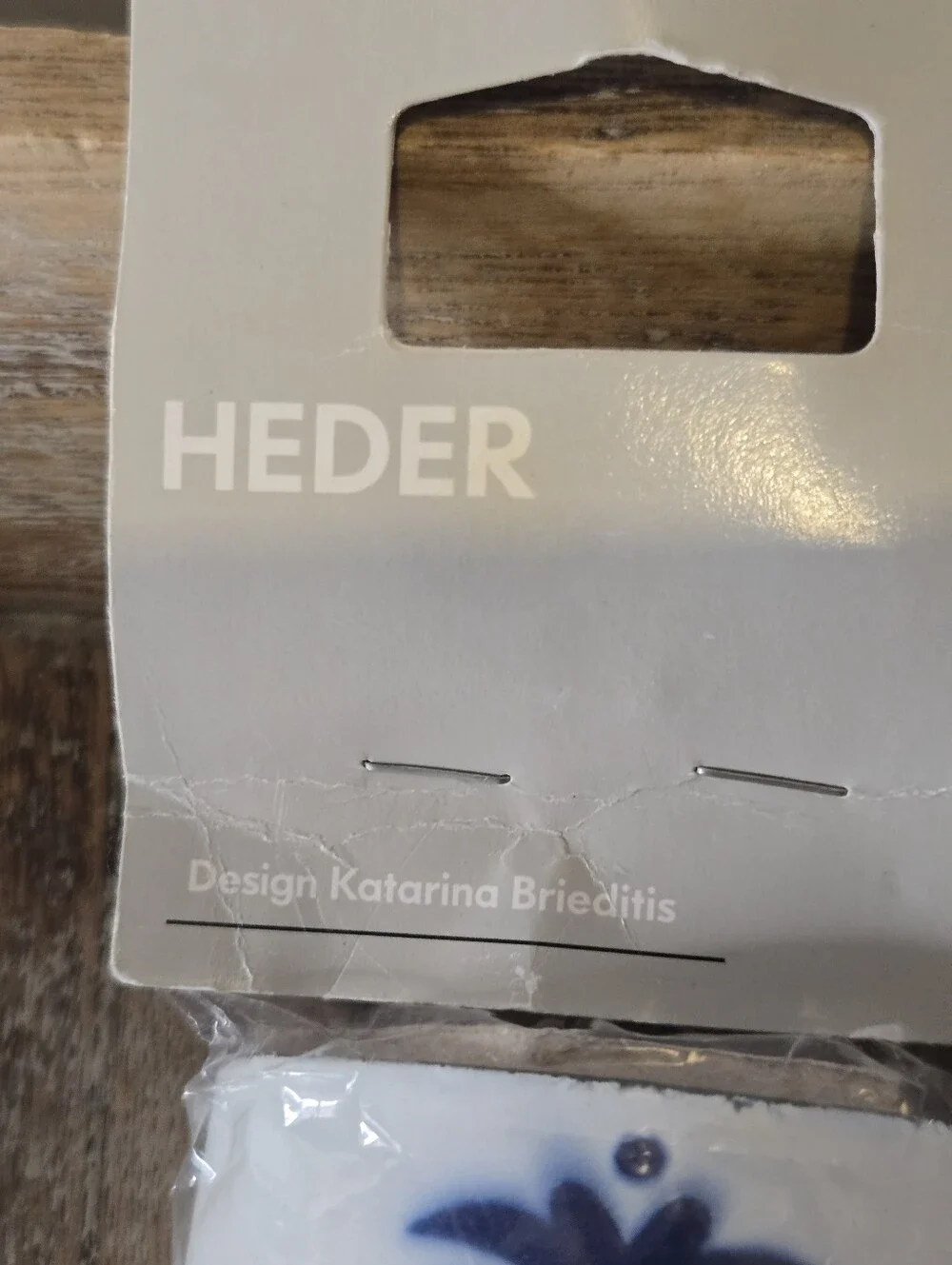 Vintage IKEA Heder Enamel Napkin Rings Set of 6 Blue White Folk Art NIP